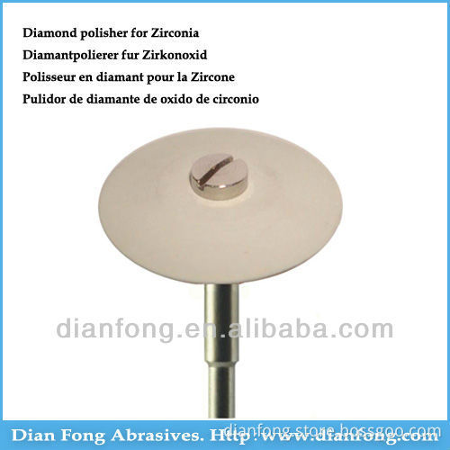 D2UF HP Shank Wheel Diamond Impregnated Synthetic Rubber Heatless Polisher For Zirconia Diamond Wheel Racing